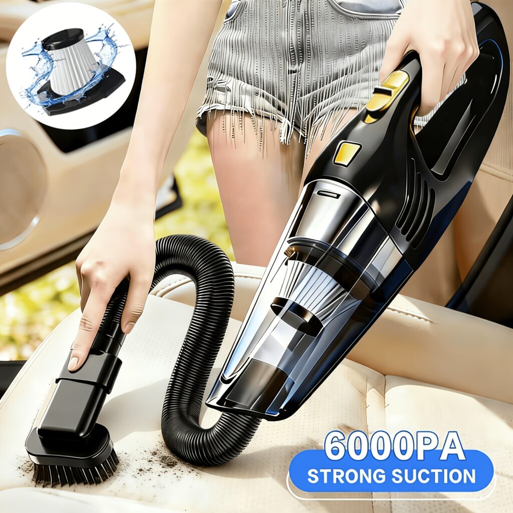 Wireless Car Vacuum -6000PA Strong Suction