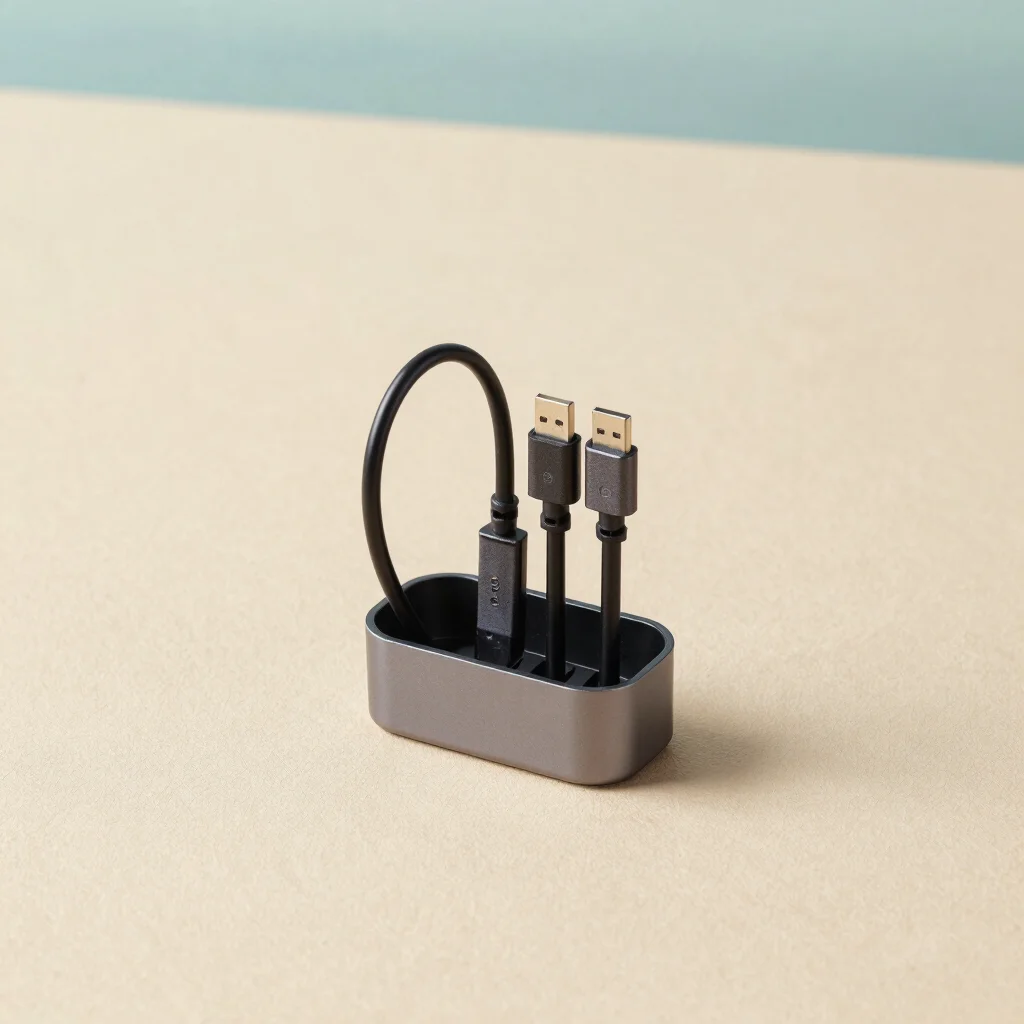 Magnetic Desktop Cable Organizer Hub